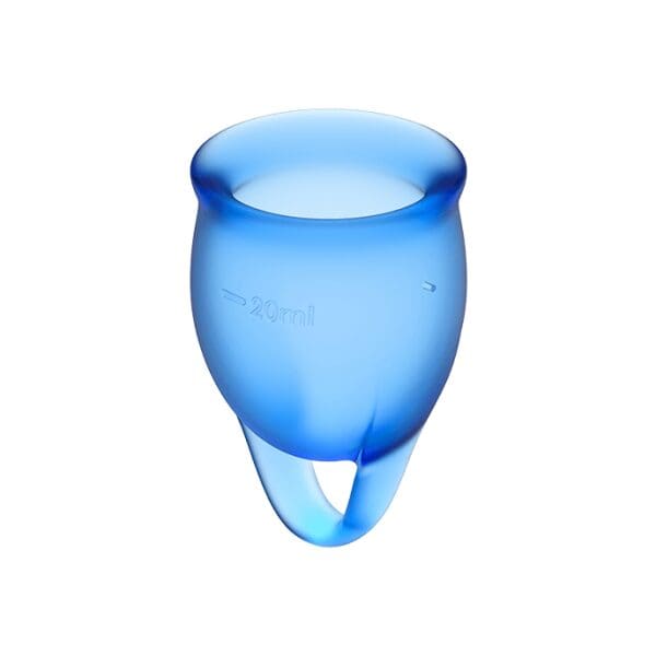 SATISFYER - FEEL CONFIDENT MENSTRUAL CUP DARK BLUE 15 + 20 ML 3